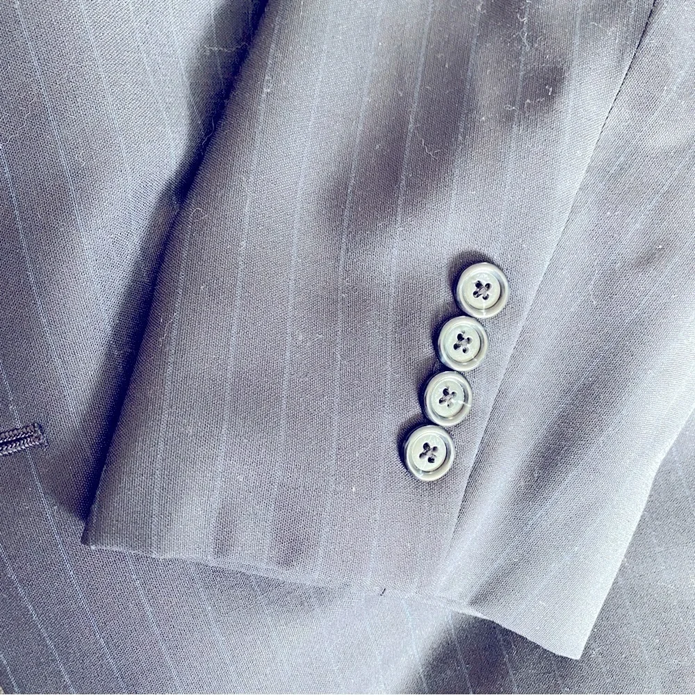 Jos. A. Bank Navy Pinstripe Classic Single-Breasted Blazer
